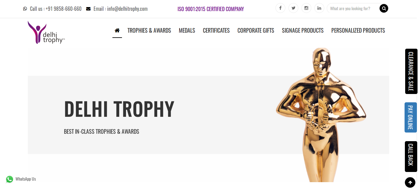 DelhiTrophy.com Website